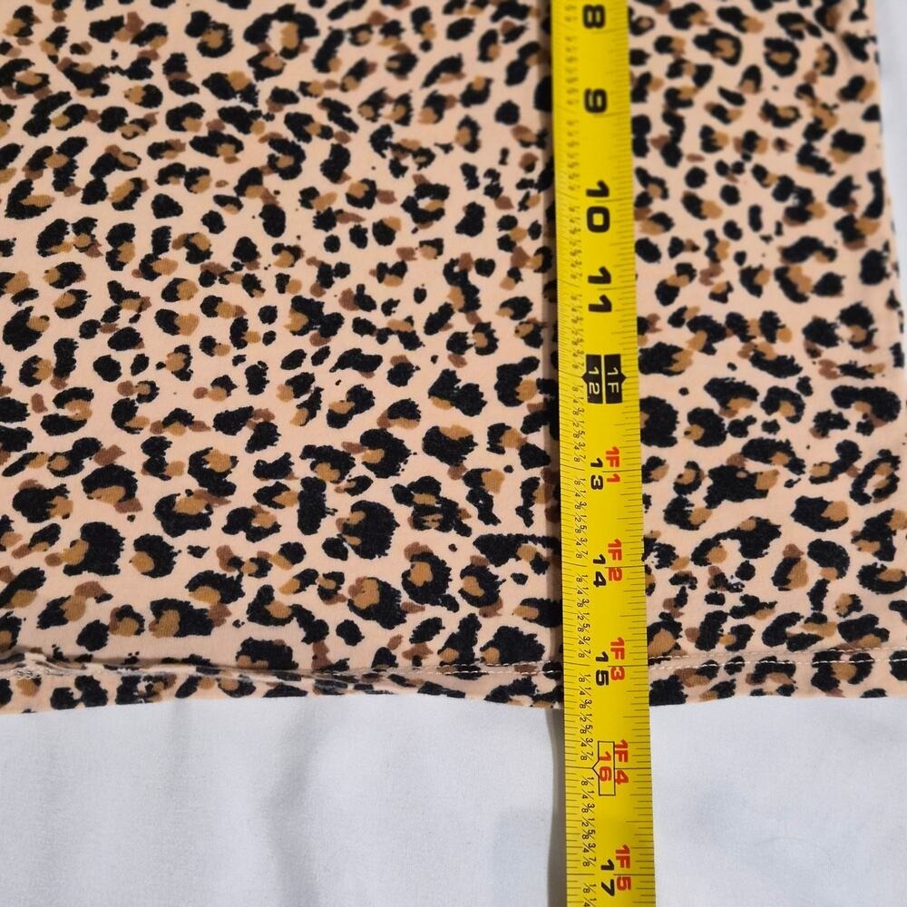 Wild Fable Target Leopard Print Crop Top Short Sleeve Cotton Tee XS 2020 - Picture 5 of 8